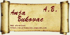Anja Bukovac vizit kartica
